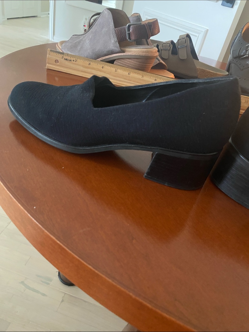 Rockport Black Low Block Heel Slip-On Loafers